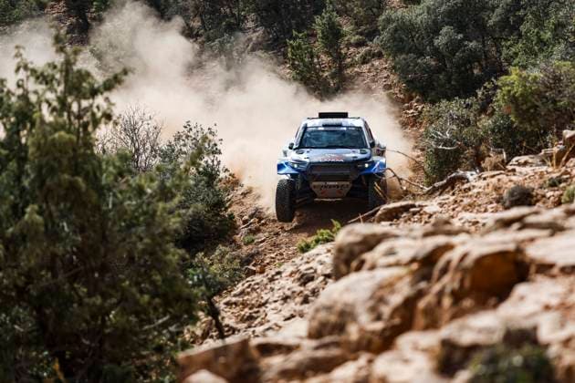 W2RC - RALLYE DU MAROC 2025 211 GOCZAL Marek (POL), MARTON Maciej (POL), Energylandia Rally Team, Toyota Hilux, FIA W2RC, Ultimate T1+, action during the Stage 1 of the Rallye du Maroc 2025, 5th round of the 2025 WR2C on October 13, 2025 between Fes and Erfoud, Morocco - ErfoudMorocco  Copyright: xJULIENxDELFOSSEx