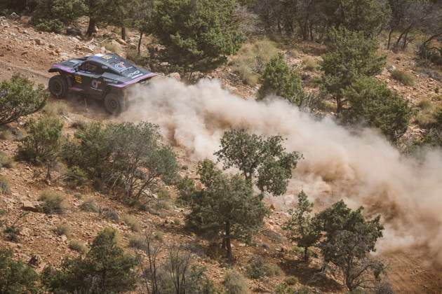 W2RC - RALLYE DU MAROC 2025 208 SERRADORI Mathieu (FRA), MINAUDIER Loïc (FRA), Century Racing Factory Team, Century CR7, FIA W2RC, Ultimate T1+, action during the Stage 1 of the Rallye du Maroc 2025, 5th round of the 2025 WR2C on October 13, 2025 between Fes and Erfoud, Morocco - ErfoudMorocco Copyright: xJULIENxDELFOSSEx