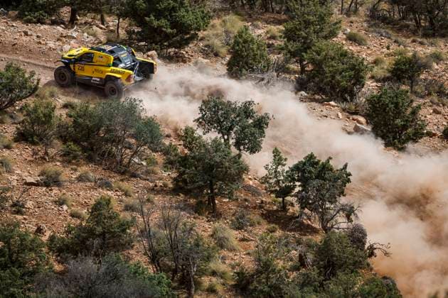 W2RC - RALLYE DU MAROC 2025 220 BAUMGART Marcos (BRA), CINCEA Kleber (BRA), SVR, Toyota Hilux IMT Evo, FIA, Ultimate T1+, action during the Stage 1 of the Rallye du Maroc 2025, 5th round of the 2025 WR2C on October 13, 2025 between Fes and Erfoud, Morocco - ErfoudMorocco Copyright: xJULIENxDELFOSSEx
