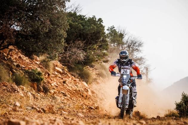 W2RC - RALLYE DU MAROC 2025 26 DABROWSKI Konrad (POL), Duust Rally Team, KTM 450 Rally Factory Replica, FIM W2RC, Rally2 Junior, action, during the Stage 1 of the Rallye du Maroc 2025, 5th round of the 2025 WR2C on October 13, 2025 between Fes and Erfoud, Morocco - ErfoudMorocco Copyright: xFREDERICxLExFLOCxHx