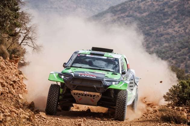 W2RC - RALLYE DU MAROC 2025 210 GOCZAL Eryk (POL), GOSPODARCZYK Szymon (POL), Energylandia Rally Team, Toyota Hilux, FIA W2RC, Ultimate T1+, action, during the Stage 1 of the Rallye du Maroc 2025, 5th round of the 2025 WR2C on October 13, 2025 between Fes and Erfoud, Morocco - ErfoudMorocco Copyright: xFREDERICxLExFLOCxHx