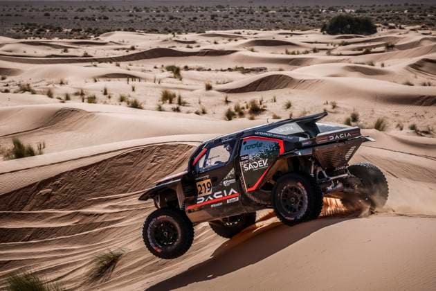 W2RC - RALLYE DU MAROC 2025 219 LOEB SÃ bastien (FRA), BOULANGER Edouard (FRA), The Dacia Sandriders, Dacia Sandrider, FIA W2RC, Ultimate T1+, action during the Stage 2 of the Rallye du Maroc 2025, 5th round of the 2025 WR2C on October 14, 2025 around Erfoud, Morocco - ErfoudMorocco  Copyright: xJULIENxDELFOSSEx