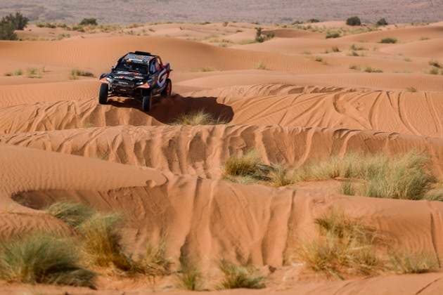 W2RC - RALLYE DU MAROC 2025 204 LATEGAN Henk (RSA), CUMMINGS Brett (RSA), Toyota Gazoo Racing W2RC, Toyota Hilux, FIA W2RC, Ultimate T1+, action during the Stage 2 of the Rallye du Maroc 2025, 5th round of the 2025 WR2C on October 14, 2025 around Erfoud, Morocco - ErfoudMorocco  Copyright: xJULIENxDELFOSSEx
