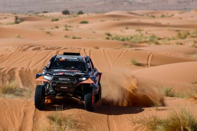 W2RC - RALLYE DU MAROC 2025 204 LATEGAN Henk (RSA), CUMMINGS Brett (RSA), Toyota Gazoo Racing W2RC, Toyota Hilux, FIA W2RC, Ultimate T1+, action during the Stage 2 of the Rallye du Maroc 2025, 5th round of the 2025 WR2C on October 14, 2025 around Erfoud, Morocco - ErfoudMorocco  Copyright: xJULIENxDELFOSSEx