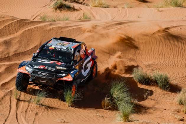 W2RC - RALLYE DU MAROC 2025 204 LATEGAN Henk (RSA), CUMMINGS Brett (RSA), Toyota Gazoo Racing W2RC, Toyota Hilux, FIA W2RC, Ultimate T1+, action during the Stage 2 of the Rallye du Maroc 2025, 5th round of the 2025 WR2C on October 14, 2025 around Erfoud, Morocco - ErfoudMorocco  Copyright: xJULIENxDELFOSSEx