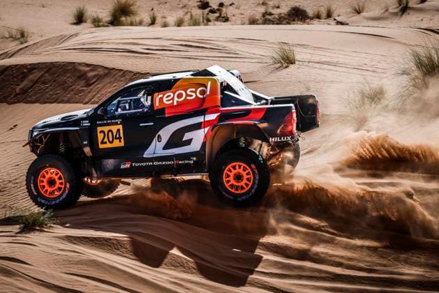 W2RC - RALLYE DU MAROC 2025 204 LATEGAN Henk (RSA), CUMMINGS Brett (RSA), Toyota Gazoo Racing W2RC, Toyota Hilux, FIA W2RC, Ultimate T1+, action during the Stage 2 of the Rallye du Maroc 2025, 5th round of the 2025 WR2C on October 14, 2025 around Erfoud, Morocco - ErfoudMorocco  Copyright: xJULIENxDELFOSSEx