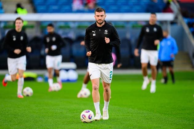 251014 Tim Payne of New Zealand ahead of the international friendly football match between Norway and New Zealand on October 14, 2025 in Oslo Photo Marius Simensen BILDBYRAN COP 238 MM0045 bbeng soccer fotball football privatlandskamp treningskamp international friendly norge norway new zealand  Copyright: MARIUSxSIMENSEN BB251014BB268