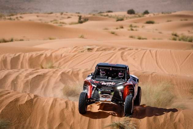 W2RC - RALLYE DU MAROC 2025 301 CAVIGLIASSO Nicolas (ARG), PERTEGARINI Valentina (ARG), Taurus T3Max, BBR Motorsport, FIA W2RC, Challenger T3.1, action during the Stage 2 of the Rallye du Maroc 2025, 5th round of the 2025 WR2C on October 14, 2025 around Erfoud, Morocco - ErfoudMorocco Copyright: xJULIENxDELFOSSEx