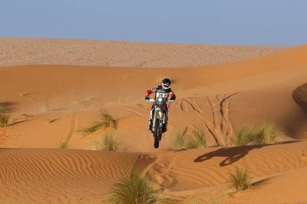 W2RC - RALLYE DU MAROC 2025 26 DABROWSKI Konrad (POL), Duust Rally Team, KTM 450 Rally Factory Replica, FIM W2RC, Rally2 Junior, action, during the Stage 2 of the Rallye du Maroc 2025, 5th round of the 2025 WR2C on October 14, 2025 around Erfoud, Morocco - ErfoudMorocco Copyright: xFREDERICxLExFLOCxHx