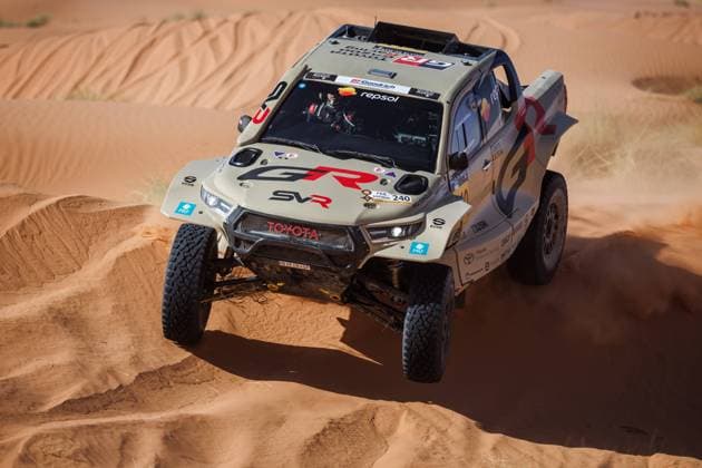 W2RC - RALLYE DU MAROC 2025 240 FERREIRA Joao (POR), PALMEIRO Filipe (POR), Toyota Gazoo Racing, Toyota Hilux IMT Evo, FIA W2RC, Ultimate T1+, action, during the Stage 2 of the Rallye du Maroc 2025, 5th round of the 2025 WR2C on October 14, 2025 around Erfoud, Morocco - ErfoudMorocco  Copyright: xFREDERICxLExFLOCxHx