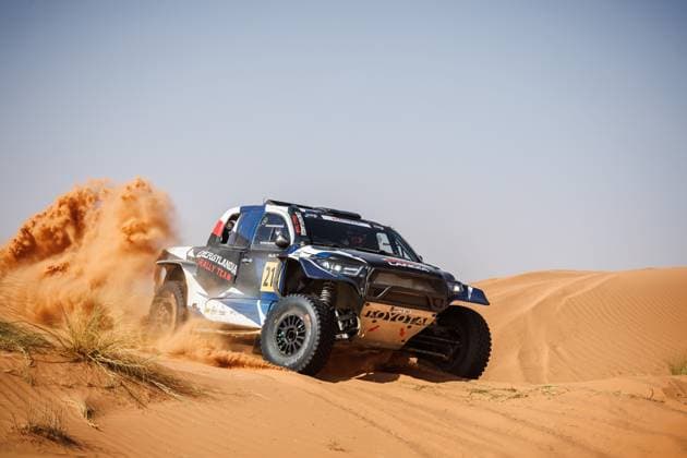 W2RC - RALLYE DU MAROC 2025 211 GOCZAL Marek (POL), MARTON Maciej (POL), Energylandia Rally Team, Toyota Hilux, FIA W2RC, Ultimate T1+, action, during the Stage 2 of the Rallye du Maroc 2025, 5th round of the 2025 WR2C on October 14, 2025 around Erfoud, Morocco - ErfoudMorocco  Copyright: xFREDERICxLExFLOCxHx