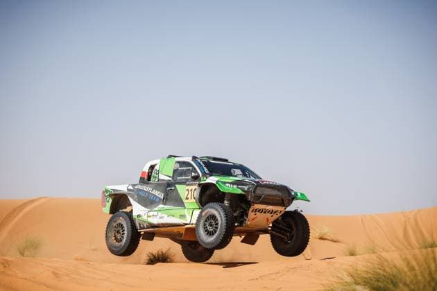 W2RC - RALLYE DU MAROC 2025 210 GOCZAL Eryk (POL), GOSPODARCZYK Szymon (POL), Energylandia Rally Team, Toyota Hilux, FIA W2RC, Ultimate T1+, action, during the Stage 2 of the Rallye du Maroc 2025, 5th round of the 2025 WR2C on October 14, 2025 around Erfoud, Morocco - ErfoudMorocco Copyright: xFREDERICxLExFLOCxHx