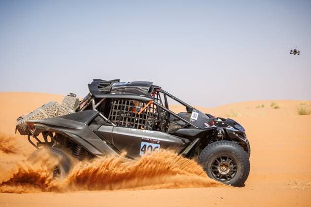 W2RC - RALLYE DU MAROC 2025 406 ANDUJAR Manuel (arg), FRINI Andres (arg), South Racing Can-Am, BRP Can-Am Maverick R, FIA W2RC, SSV T4, action during the Stage 2 of the Rallye du Maroc 2025, 5th round of the 2025 WR2C on October 14, 2025 around Erfoud, Morocco - ErfoudMorocco Copyright: xFREDERICxLExFLOCxHx
