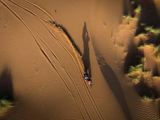 W2RC - RALLYE DU MAROC 2025 09 BRABEC Ricky (USA), Monster Energy Honda HRC, Honda CRF 450, FIM W2RC, RallyGP, action, during the Stage 2 of the Rallye du Maroc 2025, 5th round of the 2025 WR2C on October 14, 2025 around Erfoud, Morocco - ErfoudMorocco  Copyright: xFREDERICxLExFLOCxHx
