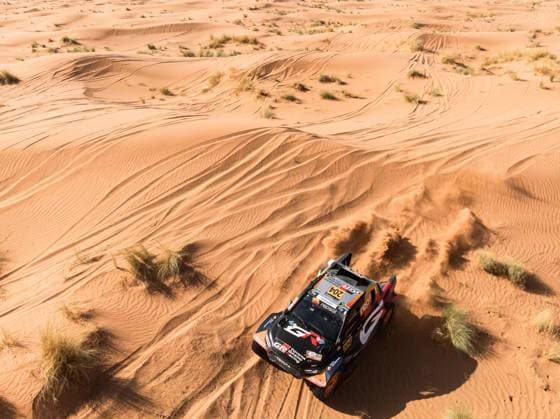 W2RC - RALLYE DU MAROC 2025 204 LATEGAN Henk (RSA), CUMMINGS Brett (RSA), Toyota Gazoo Racing W2RC, Toyota Hilux, FIA W2RC, Ultimate T1+, action, during the Stage 2 of the Rallye du Maroc 2025, 5th round of the 2025 WR2C on October 14, 2025 around Erfoud, Morocco - ErfoudMorocco  Copyright: xFREDERICxLExFLOCxHx