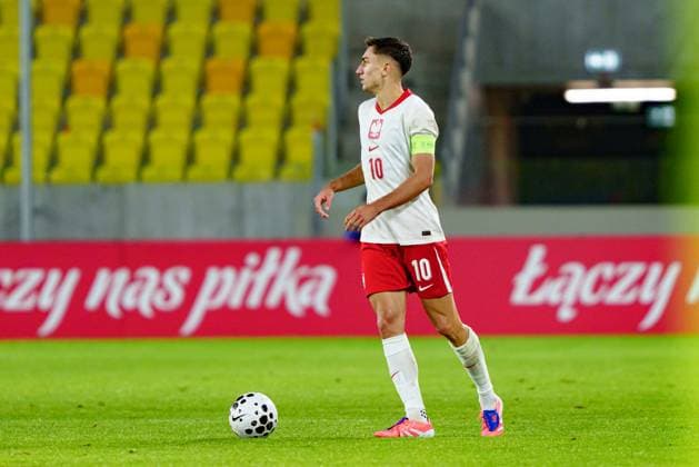 Tomasz Pienko seen during U21, U 21 2027 EURO Qualifying, EM, Europameisterschaft game between national teams of Poland and Montenegro (Kazimierz Koper Ball Raw Images) Katowice Arena Katowice Poland Copyright: xKazimierzxKoperx kazimierzkoper_poland_montenegro_u21_2526-126