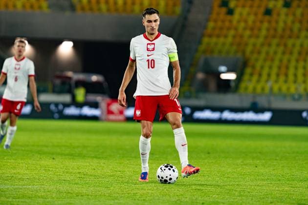 Tomasz Pienko seen during U21, U 21 2027 EURO Qualifying, EM, Europameisterschaft game between national teams of Poland and Montenegro (Kazimierz Koper Ball Raw Images) Katowice Arena Katowice Poland Copyright: xKazimierzxKoperx kazimierzkoper_poland_montenegro_u21_2526-137