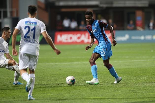 Kasimpasa v Trabzonspor: Turkish Super Lig ISTANBUL, TURKEY - AUGUST 18: John Obi Mikel (12) of Trabzonspor in action during Turkish Super Lig soccer match between Kasimpasa and Trabzonspor at Recep Tayyip Erdogan Stadium in Istanbul, Turkey on August 18, 2019. Istanbul Turkey. Editorial use only. Please get in touch for any other usage.  Copyright: x2025xAnadoluxArifxHüdaverdixYamanx