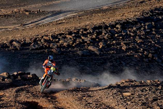 W2RC - RALLYE DU MAROC 2025 04 SANDERS Daniel (AUS), Red Bull KTM Factory Racing, KTM 450 Rally Factory, FIM W2RC, RallyGP, action during the Stage 3 of the Rallye du Maroc 2025, 5th round of the 2025 WR2C on October 15, 2025 around Erfoud, Morocco - ErfoudMorocco Copyright: xJULIENxDELFOSSEx