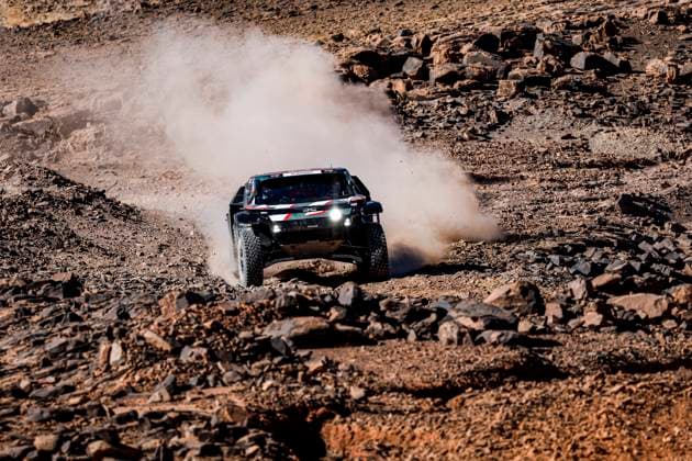 W2RC - RALLYE DU MAROC 2025 200 AL-ATTIYAH Nasser (QAT), LURQUIN Fabian (BEL), The Dacia Sandriders, Dacia Sandrider, FIA W2RC, Ultimate T1+, action during the Stage 3 of the Rallye du Maroc 2025, 5th round of the 2025 WR2C on October 15, 2025 around Erfoud, Morocco - ErfoudMorocco Copyright: xJULIENxDELFOSSEx
