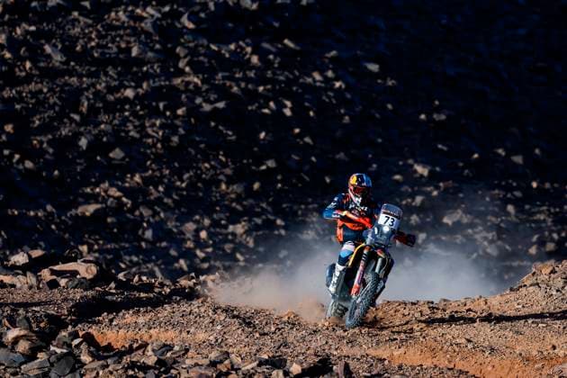 W2RC - RALLYE DU MAROC 2025 73 CANET Edgar (ESP), Red Bull KTM Factory Racing, KTM 450 Rally Factory, FIM W2RC, Rally2 Junior, action during the Stage 3 of the Rallye du Maroc 2025, 5th round of the 2025 WR2C on October 15, 2025 around Erfoud, Morocco - ErfoudMorocco Copyright: xJULIENxDELFOSSEx