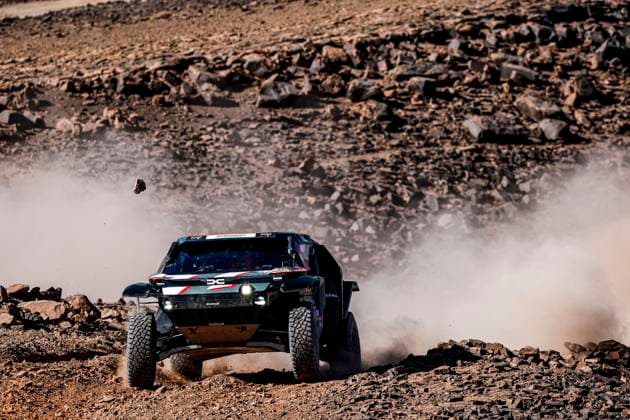 W2RC - RALLYE DU MAROC 2025 200 AL-ATTIYAH Nasser (QAT), LURQUIN Fabian (BEL), The Dacia Sandriders, Dacia Sandrider, FIA W2RC, Ultimate T1+, action during the Stage 3 of the Rallye du Maroc 2025, 5th round of the 2025 WR2C on October 15, 2025 around Erfoud, Morocco - ErfoudMorocco Copyright: xJULIENxDELFOSSEx