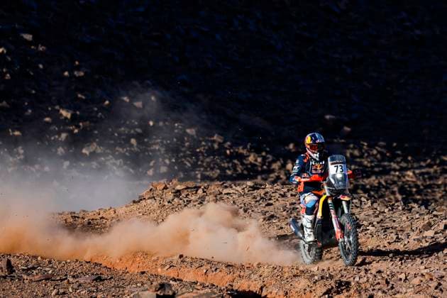 W2RC - RALLYE DU MAROC 2025 73 CANET Edgar (ESP), Red Bull KTM Factory Racing, KTM 450 Rally Factory, FIM W2RC, Rally2 Junior, action during the Stage 3 of the Rallye du Maroc 2025, 5th round of the 2025 WR2C on October 15, 2025 around Erfoud, Morocco - ErfoudMorocco Copyright: xJULIENxDELFOSSEx