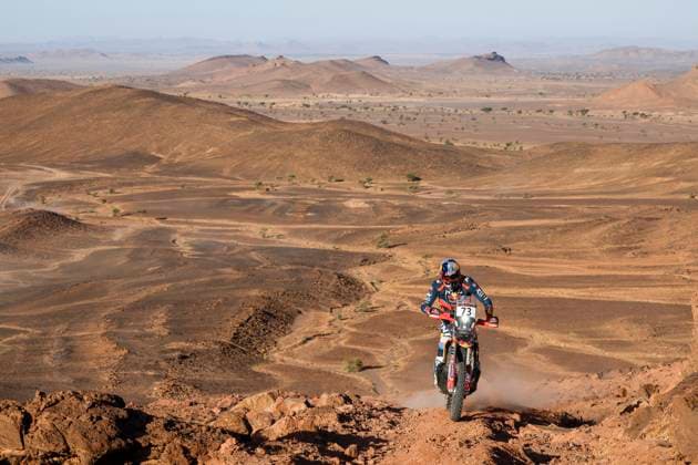 W2RC - RALLYE DU MAROC 2025 73 CANET Edgar (ESP), Red Bull KTM Factory Racing, KTM 450 Rally Factory, FIM W2RC, Rally2 Junior, action during the Stage 3 of the Rallye du Maroc 2025, 5th round of the 2025 WR2C on October 15, 2025 around Erfoud, Morocco - ErfoudMorocco Copyright: xJULIENxDELFOSSEx