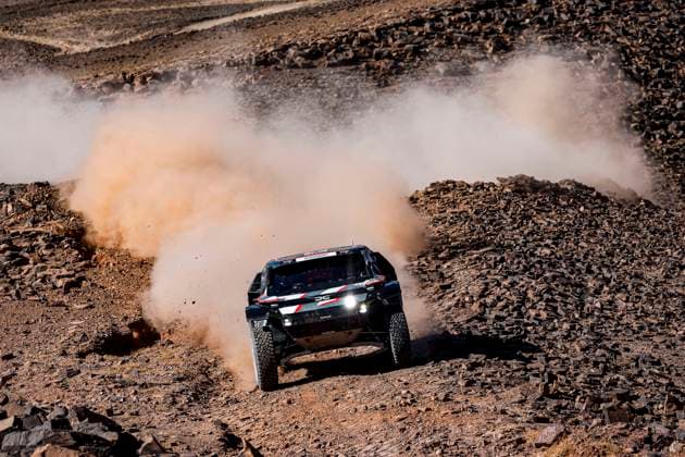 W2RC - RALLYE DU MAROC 2025 200 AL-ATTIYAH Nasser (QAT), LURQUIN Fabian (BEL), The Dacia Sandriders, Dacia Sandrider, FIA W2RC, Ultimate T1+, action during the Stage 3 of the Rallye du Maroc 2025, 5th round of the 2025 WR2C on October 15, 2025 around Erfoud, Morocco - ErfoudMorocco Copyright: xJULIENxDELFOSSEx
