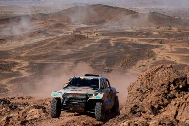 W2RC - RALLYE DU MAROC 2025 240 FERREIRA Joao (POR), PALMEIRO Filipe (POR), Toyota Gazoo Racing, Toyota Hilux IMT Evo, FIA W2RC, Ultimate T1+, action during the Stage 3 of the Rallye du Maroc 2025, 5th round of the 2025 WR2C on October 15, 2025 around Erfoud, Morocco - ErfoudMorocco  Copyright: xJULIENxDELFOSSEx