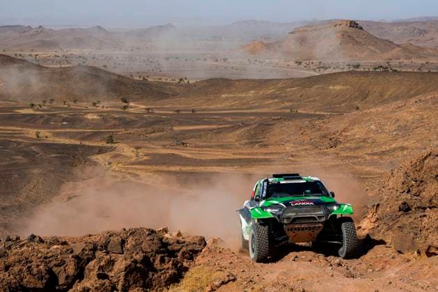 W2RC - RALLYE DU MAROC 2025 210 GOCZAL Eryk (POL), GOSPODARCZYK Szymon (POL), Energylandia Rally Team, Toyota Hilux, FIA W2RC, Ultimate T1+, action during the Stage 3 of the Rallye du Maroc 2025, 5th round of the 2025 WR2C on October 15, 2025 around Erfoud, Morocco - ErfoudMorocco Copyright: xJULIENxDELFOSSEx