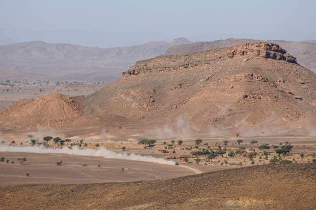 W2RC - RALLYE DU MAROC 2025 228 GUTHRIE Mitch (USA), WALCH Kellon (USA), Ford M Ford Raptor, FIA W2RC, Ultimate T1+, action during the Stage 3 of the Rallye du Maroc 2025, 5th round of the 2025 WR2C on October 15, 2025 around Erfoud, Morocco - ErfoudMorocco  Copyright: xJULIENxDELFOSSEx