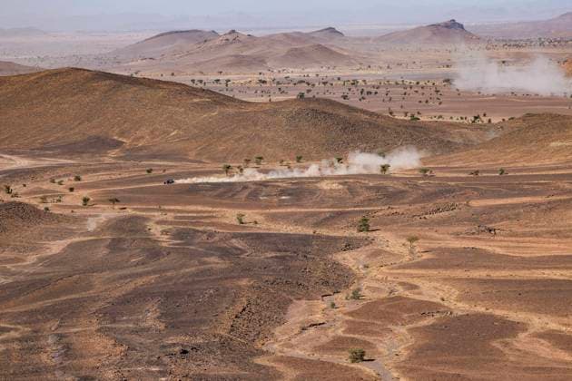 W2RC - RALLYE DU MAROC 2025 228 GUTHRIE Mitch (USA), WALCH Kellon (USA), Ford M Ford Raptor, FIA W2RC, Ultimate T1+, action during the Stage 3 of the Rallye du Maroc 2025, 5th round of the 2025 WR2C on October 15, 2025 around Erfoud, Morocco - ErfoudMorocco  Copyright: xJULIENxDELFOSSEx