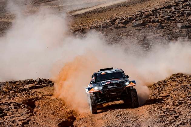 W2RC - RALLYE DU MAROC 2025 204 LATEGAN Henk (RSA), CUMMINGS Brett (RSA), Toyota Gazoo Racing W2RC, Toyota Hilux, FIA W2RC, Ultimate T1+, action during the Stage 3 of the Rallye du Maroc 2025, 5th round of the 2025 WR2C on October 15, 2025 around Erfoud, Morocco - ErfoudMorocco  Copyright: xJULIENxDELFOSSEx