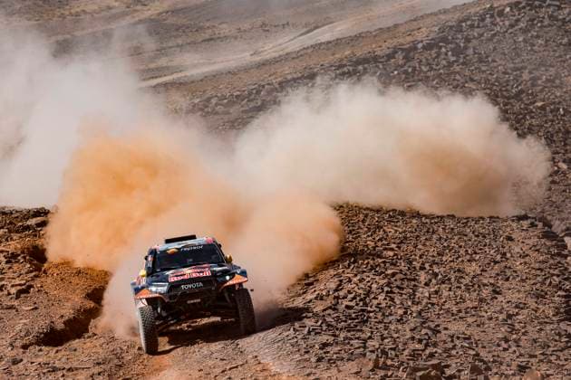 W2RC - RALLYE DU MAROC 2025 205 QUINTERO Seth (USA), SHORT Andrew (USA), Toyota Gazoo Racing W2RC, Toyota Hilux, FIA W2RC, Ultimate T1+, action during the Stage 3 of the Rallye du Maroc 2025, 5th round of the 2025 WR2C on October 15, 2025 around Erfoud, Morocco - ErfoudMorocco Copyright: xJULIENxDELFOSSEx