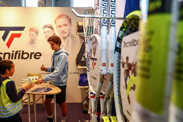 Belgian Alexander Blockx pictured during a signing sessing at the European Open ATP, Tennis Herren tennis tournament in Brussels, on Wednesday 15 October 2025. This year s edition of the tournament is taking place from 12 to 19 October 2025. DAVIDxPINTENS  x136880875x