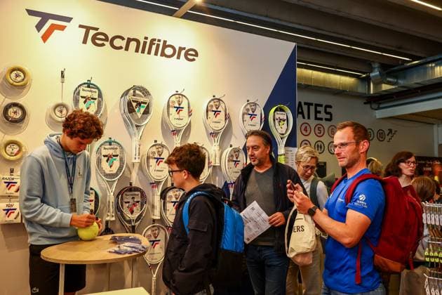 Belgian Alexander Blockx pictured during a signing sessing at the European Open ATP, Tennis Herren tennis tournament in Brussels, on Wednesday 15 October 2025. This year s edition of the tournament is taking place from 12 to 19 October 2025. DAVIDxPINTENS  x136880945x