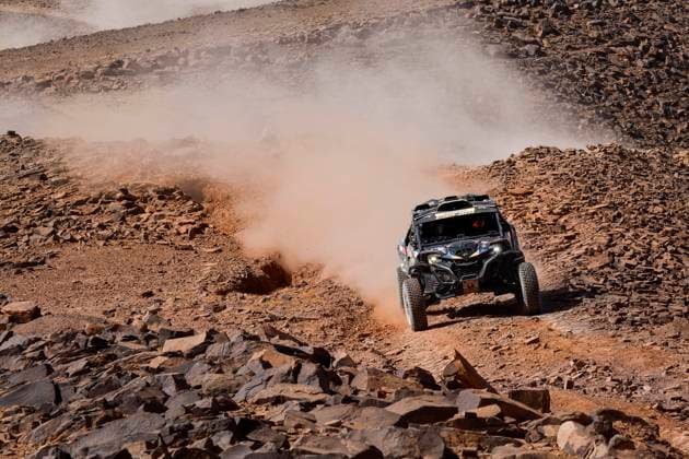 W2RC - RALLYE DU MAROC 2025 411 GONZALEZ FERIOLI Jeremias (arg), RINALDI Gonzalo (arg), Can-Am Factory Team, BRP Can-Am Maverick R, , SSV1, action during the Stage 3 of the Rallye du Maroc 2025, 5th round of the 2025 WR2C on October 15, 2025 around Erfoud, Morocco - ErfoudMorocco Copyright: xJULIENxDELFOSSEx