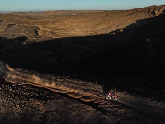W2RC - RALLYE DU MAROC 2025 68 SCHAREINA Tosha (ESP), Monster Energy Honda HRC, Honda CRF 450, FIM W2RC, RallyGP, action, during the Stage 3 of the Rallye du Maroc 2025, 5th round of the 2025 WR2C on October 15, 2025 around Erfoud, Morocco - ErfoudMorocco Copyright: xFREDERICxLExFLOCxHx