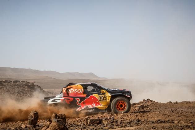 W2RC - RALLYE DU MAROC 2025 205 QUINTERO Seth (USA), SHORT Andrew (USA), Toyota Gazoo Racing W2RC, Toyota Hilux, FIA W2RC, Ultimate T1+, action during the Stage 3 of the Rallye du Maroc 2025, 5th round of the 2025 WR2C on October 15, 2025 around Erfoud, Morocco - ErfoudMorocco Copyright: xFREDERICxLExFLOCxHx