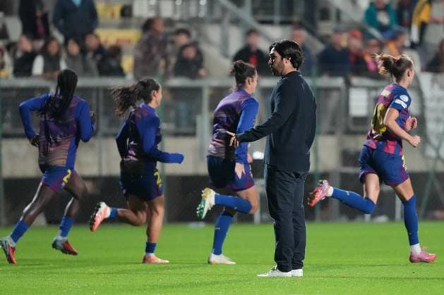 Pere Romeu, head coach of FC Barcelona, Barca during the UEFA Women s Champions League 2025 2026 league phase football match between AS Roma and FC Barcelona at Tre Fontane stadium in Rome (Italy), October 15, 2025. antoniettaxbaldassarre