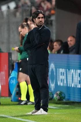 Pere Romeu, head coach of FC Barcelona, Barca during the UEFA Women s Champions League 2025 2026 league phase football match between AS Roma and FC Barcelona at Tre Fontane stadium in Rome (Italy), October 15, 2025. antoniettaxbaldassarre