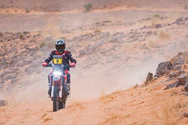 W2RC - RALLYE DU MAROC 2025 09 BRABEC Ricky (USA), Monster Energy Honda HRC, Honda CRF 450, FIM W2RC, RallyGP, action during the Stage 4 of the Rallye du Maroc 2025, 5th round of the 2025 WR2C on October 16, 2025 around Erfoud, Morocco - ErfoudMorocco  Copyright: xJULIENxDELFOSSEx