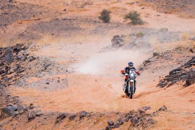 W2RC - RALLYE DU MAROC 2025 26 DABROWSKI Konrad (POL), Duust Rally Team, KTM 450 Rally Factory Replica, FIM W2RC, Rally2 Junior, action during the Stage 4 of the Rallye du Maroc 2025, 5th round of the 2025 WR2C on October 16, 2025 around Erfoud, Morocco - ErfoudMorocco Copyright: xJULIENxDELFOSSEx