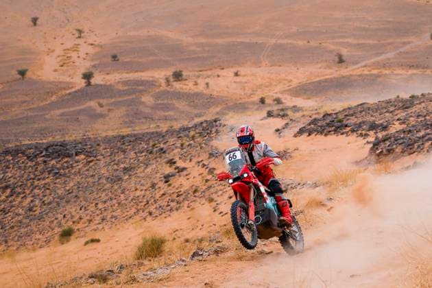 W2RC - RALLYE DU MAROC 2025 66 THERIC Neels (FRA), Kove Factory Racing, Kove 450 Rally, FIM W2RC, Rally2, action during the Stage 4 of the Rallye du Maroc 2025, 5th round of the 2025 WR2C on October 16, 2025 around Erfoud, Morocco - ErfoudMorocco  Copyright: xJULIENxDELFOSSEx