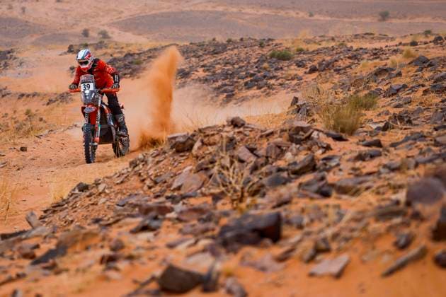W2RC - RALLYE DU MAROC 2025 39 MELOT Benjamin (FRA), Esprit KTM, KTM 450 Rally Factory Replica, FIM W2RC, Rally2, action during the Stage 4 of the Rallye du Maroc 2025, 5th round of the 2025 WR2C on October 16, 2025 around Erfoud, Morocco - ErfoudMorocco Copyright: xJULIENxDELFOSSEx