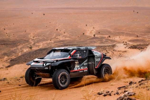 W2RC - RALLYE DU MAROC 2025 219 LOEB SÃ bastien (FRA), BOULANGER Edouard (FRA), The Dacia Sandriders, Dacia Sandrider, FIA W2RC, Ultimate T1+, action during the Stage 4 of the Rallye du Maroc 2025, 5th round of the 2025 WR2C on October 16, 2025 around Erfoud, Morocco - ErfoudMorocco  Copyright: xJULIENxDELFOSSEx