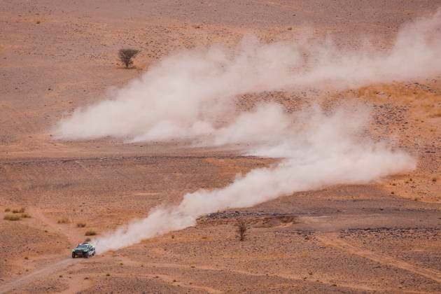 W2RC - RALLYE DU MAROC 2025 210 GOCZAL Eryk (POL), GOSPODARCZYK Szymon (POL), Energylandia Rally Team, Toyota Hilux, FIA W2RC, Ultimate T1+, action during the Stage 4 of the Rallye du Maroc 2025, 5th round of the 2025 WR2C on October 16, 2025 around Erfoud, Morocco - ErfoudMorocco Copyright: xJULIENxDELFOSSEx