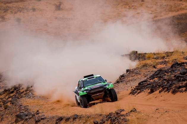 W2RC - RALLYE DU MAROC 2025 210 GOCZAL Eryk (POL), GOSPODARCZYK Szymon (POL), Energylandia Rally Team, Toyota Hilux, FIA W2RC, Ultimate T1+, action during the Stage 4 of the Rallye du Maroc 2025, 5th round of the 2025 WR2C on October 16, 2025 around Erfoud, Morocco - ErfoudMorocco Copyright: xJULIENxDELFOSSEx