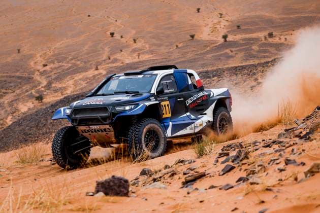 W2RC - RALLYE DU MAROC 2025 211 GOCZAL Marek (POL), MARTON Maciej (POL), Energylandia Rally Team, Toyota Hilux, FIA W2RC, Ultimate T1+, action during the Stage 4 of the Rallye du Maroc 2025, 5th round of the 2025 WR2C on October 16, 2025 around Erfoud, Morocco - ErfoudMorocco  Copyright: xJULIENxDELFOSSEx
